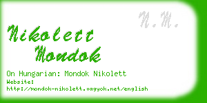 nikolett mondok business card